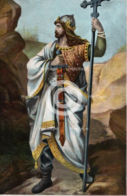 Don Pelayo (699-737), King of Asturias, he fought the Muslims in the battles of Guadalete and Cov…