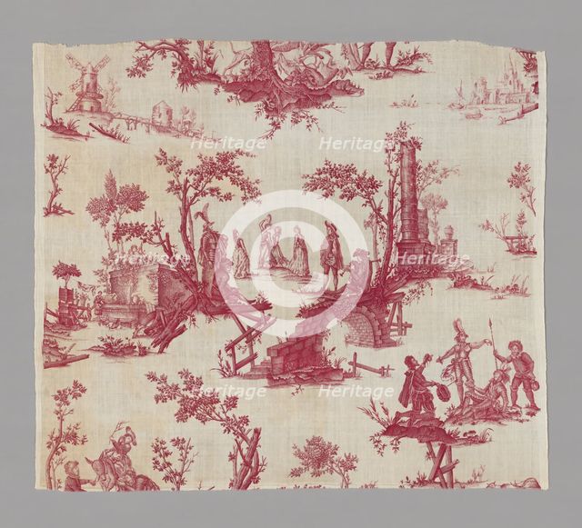 Don Quichotte (Don Quixote) (Furnishing Fabric), France, c. 1785. Creator: Unknown.