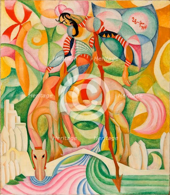 Don Quixote, 1914. Creator: Souza-Cardoso, Amadeo de (1887-1918).