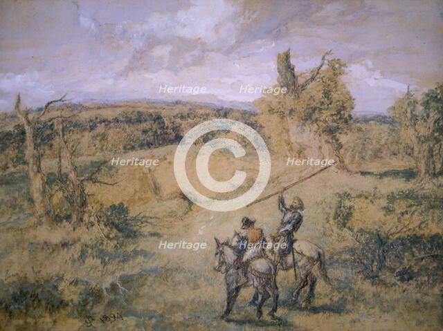 'Don Quixote and Sancho Panza', 1894. Artist: Sir John Gilbert