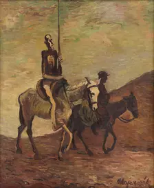 Don Quixote and Sancho Panza, around 1940. Creator: Cyprian Majernik