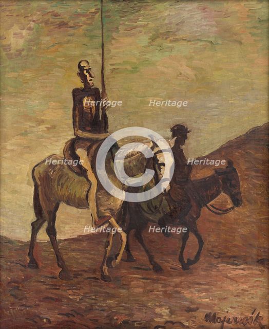 Don Quixote and Sancho Panza, around 1940. Creator: Cyprian Majernik.
