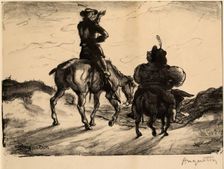 Don Quixote and Sancho Panza. Creator: Louis Anquetin