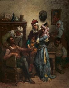 Don Quixote and Sancho Panza Entertained by Basil and Quiteria, 1863?. Creator: Gustave Doré