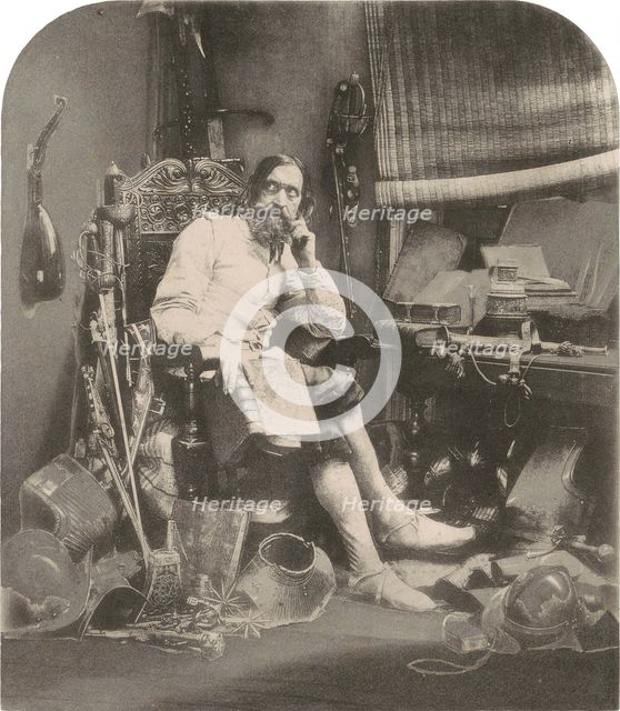 Don Quixote in his Study, 1855, printed 1857. Creator: William Henry Lake Price.