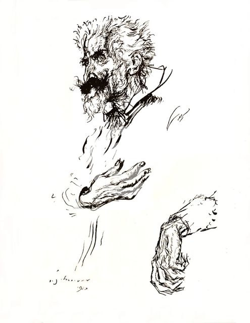 'Don Quixote. Pen Sketch from 'Line: An Art Study', 1923. Artist: Edmund Joseph Sullivan.