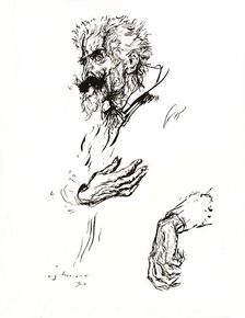 Don Quixote. Pen Sketch from Line: An Art Study 1923. Artist: Edmund Joseph Sullivan