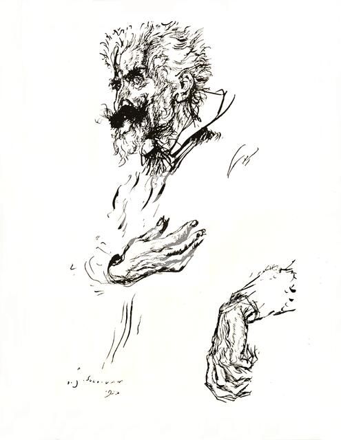 'Don Quixote. Pen Sketch from 'Line: An Art Study', 1923. Artist: Edmund Joseph Sullivan.