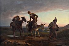 Don Quixote’s first ride home, n.d. (after 1847). Creator: Wilhelm Marstrand