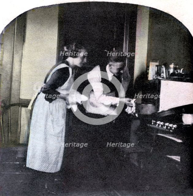 'Don't burn the dinner', late 19th century. Artist: Unknown