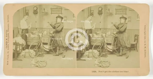 Don't get the clothes too blue!, 1897. Creator: BW Kilburn.