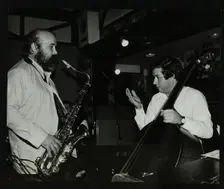 Don Weller and Chris Laurence playing at The Bell, Codicote, Hertfordshire, 1980. Creator: Denis Williams