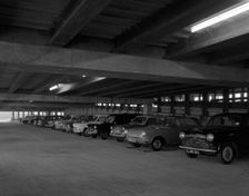 Doncaster North Bus Station car park, South Yorkshire, 1967. Creator: Michael Walters