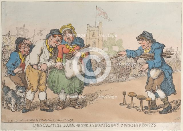 Doncaster Fair or the Industrious Yorkshirebites, 1808-18?., 1808-18?. Creator: Thomas Rowlandson.