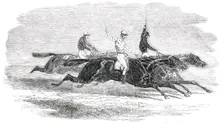 Doncaster Races - the Dead-Heat for the St. Leger Stakes..., 1850. Creator: Unknown