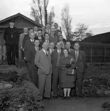Doncaster Safety Committee visits an explosives factory, Denaby Main, South Yorkshire, 1959. Creator: Michael Walters
