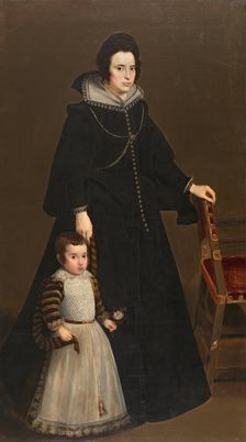 Doña Antonia de Ipeñarrieta y Galdós and Her Son Don Luis, c1632. Creator: Diego Velasquez