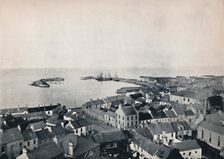 Donaghadee - View from the Church Tower, Showing Harbour 1895