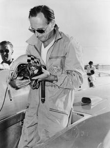 Donald Campbell at Bonneville Salt Flats, Utah, 1960