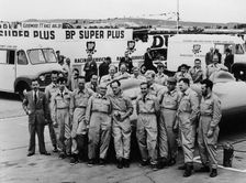 Donald Campbell and the Bluebird team, Goodwood, 22nd July 1960