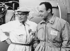 Donald Campbell and Leo Villa, Coniston, Cumbria 1956