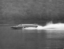 Donald Campbell in Bluebird K7, Coniston Water, Cumbria, 1958