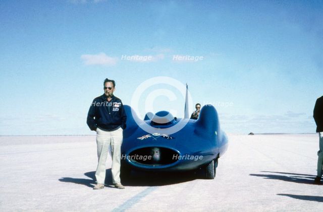 Donald Campbell with Bluebird CN7 on Lake Eyre, Australia