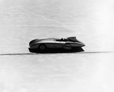 Donald Healey's Austin Healey attempting a Land Speed Record, 1953