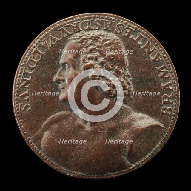 Donato Bramante, c. 1444-1514, Architect [obverse]. Creator: Cristoforo Foppa.