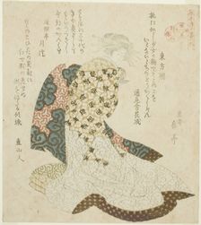Dongfang Shuo (Tohosaku), from the series "Lives of Taoist Immortals Parodied by..., c. 1821/22. Creator: Gakutei