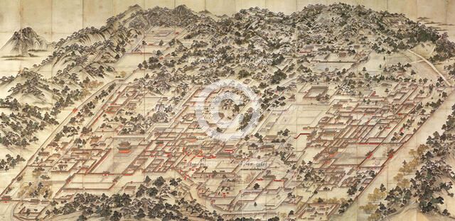 Donggwoldo (Painting of Eastern Palaces), c.1830. Creator: Anonymous.