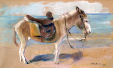Donkey on the beach of Noordwijk, 1908. Creator: Liebermann, Max (1847-1935)