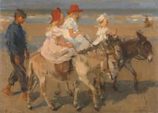 Donkey Rides on the Beach, c.1890-c.1901. Creator: Isaac Lazerus Israels