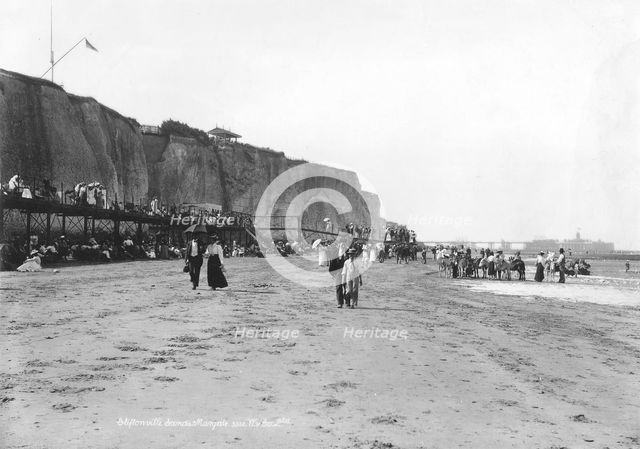 Donkey rides at Cliftonville, Margate, Kent, 1890-1910. Artist: Unknown