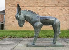 Donkey sculpture by Willi Soukop, Pittman's Field, Harlow, Essex, 2015. Artist: Steven Baker
