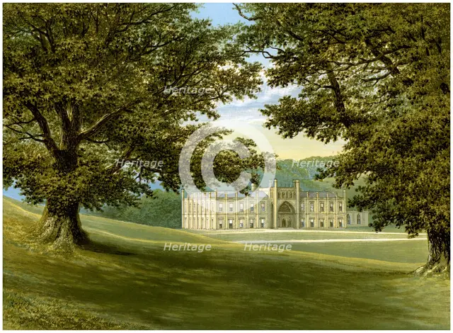 Donington Castle, Leicestershire, home of the Abney-Hastings family, c1880. Artist: Unknown