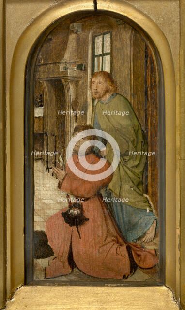 Donor and his Patron, Saint Simon Zelotes, 1470-1475. Creator: Anon.