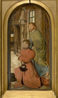 Donor and his Patron, Saint Simon Zelotes, 1470-1475. Creator: Anon