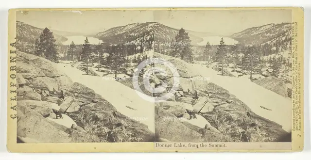 Donner Lake, from the Summit, 1865. Creator: Lawrence & Houseworth.