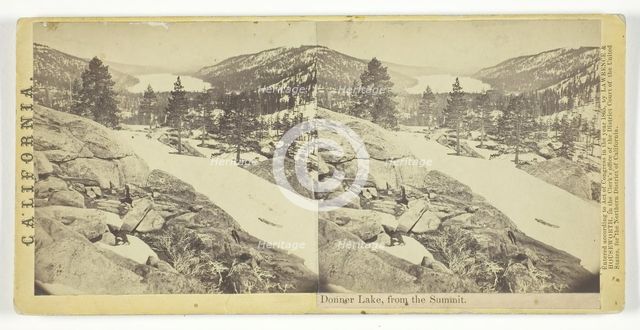Donner Lake, from the Summit, 1865. Creator: Lawrence & Houseworth.