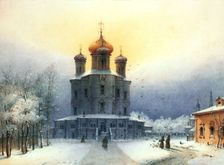 Donskoy Monastery 1850s. Creator: Weiss, Joseph Andreas (1814-1887)