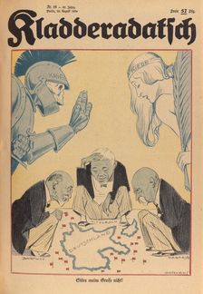 Don't Disturb My Old Men! Caricature from Kladderadatsch, 1934. Creator: Garvens, Oskar (1874-1951)