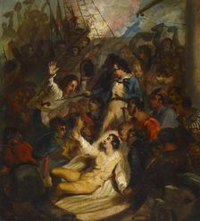 "Don’t give up that ship!", c1840. Creator: Alfred Jacob Miller