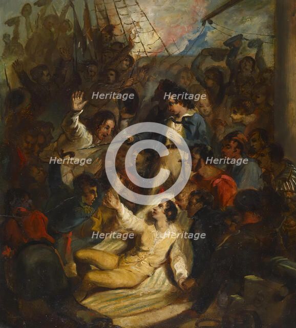 "Don’t give up that ship!", c1840. Creator: Alfred Jacob Miller.