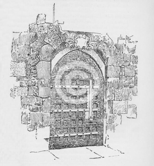 'Door to the Chapel of Edward The Confessor; Now Pyx Office', c1897. Artist: William Patten.