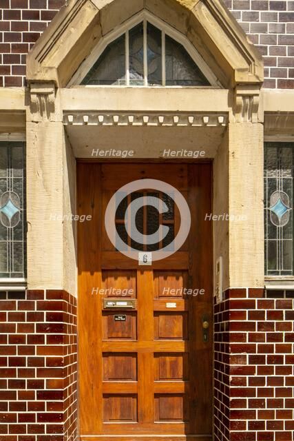 Door, Art nouveau residence, Cranachstrasse 6, Weimar, Germany, 2018. Artist: Alan John Ainsworth.