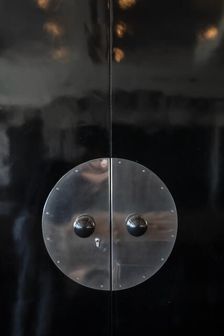 Door fixtures, assembly hall, The Bauhaus building, Dessau, Germany, 2018. Artist: Alan John Ainsworth