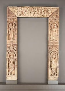 Door Frame with the Coronation of Rama, 18th century. Creator: Unknown