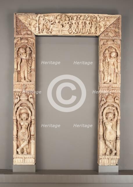 Door Frame with the Coronation of Rama, 18th century. Creator: Unknown.
