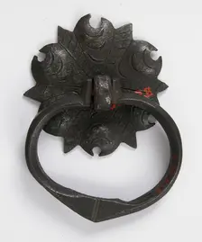 Door handle and plate, German, 16th century. Creator: Unknown